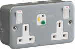 13A 2G DP RCD Switched Socket - 30mA (Type A)