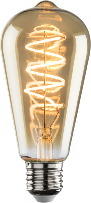 230V 4W LED ES Amber ST64 Spiral Filament Lamp 1800K Dimmable