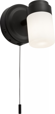 230V IP44 G9 Single Spotlight with Frosted Glass - Matt Black