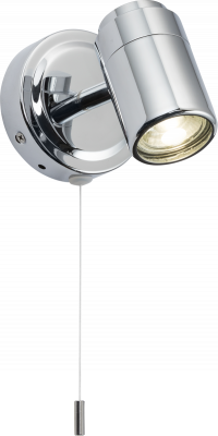 230V IP44 GU10 Single Spotlight - Chrome