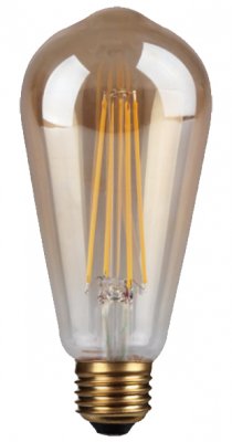 4W ST64 Decorative LED Filament Lamp With Gold Antique Coating