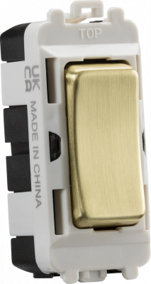 20AX 2 way SP module (centre off) - brushed brass