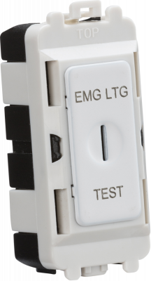 20AX 2 way SP key module (marked EMG LTG TEST) - matt white