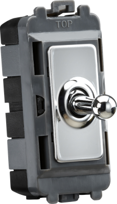 20AX Intermediate Grid Toggle Switch - polished chrome