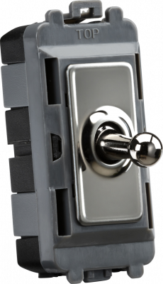 20AX Intermediate Grid Toggle Switch - black nickel