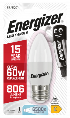 LED Candle E27 (ES) 806lm 8.5W 6,500K (Daylight), Blister Of 1