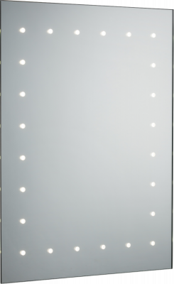 230V IP44 600 x 450mm LED Bathroom Mirror with Demister, Shaver Socket and Motion Sensor