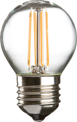 230V 4W LED ES Clear Golf Ball Filament Lamp 2700K Dimmable