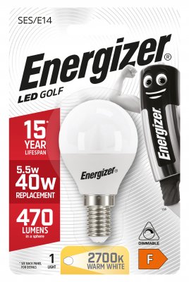 LED Golf E14 (SES) 470lm 5.5W 2,700K (Warm White) Dimmable, Blister Of 1