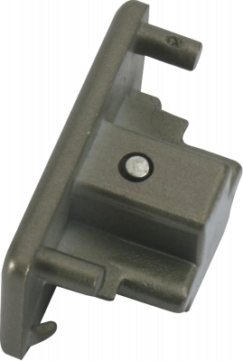 230V Single Circuit Track Dead End Cap - Satin Nickel