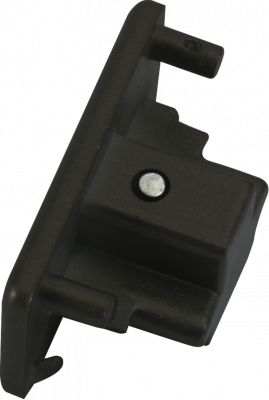 230V Single Circuit Track Dead End Cap - Black