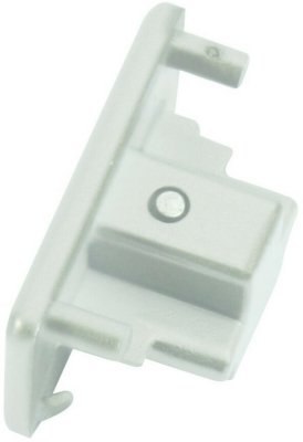 230V Single Circuit Track Dead End Cap - White