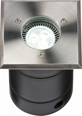 230V IP67 Square Stainless Steel Walkover / Driveover Light