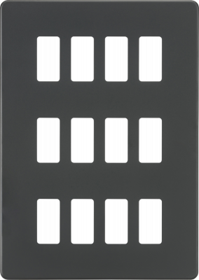 Screwless 12G grid faceplate - anthracite