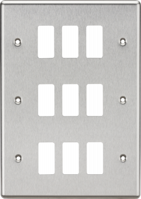 9G Grid Faceplate - Rounded Edge Brushed Chrome