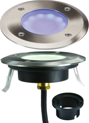 230V IP65 1.7W  Blue LED Ground / Deck Light