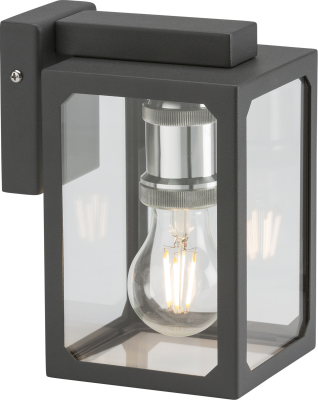 230V IP23 E27 Wall Lantern - Anthracite