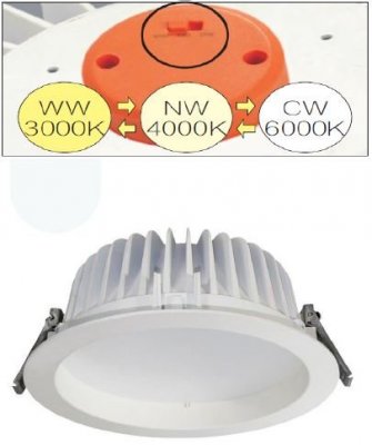 23w 3CCT Sycamore LED Downlight Range -  4000K