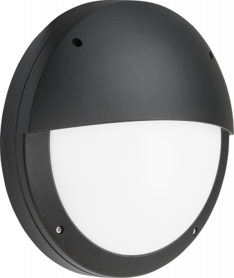 230V IP65 18W LED Eyelid Bulkhead CCT with Emergency & Daylight Sensor Black