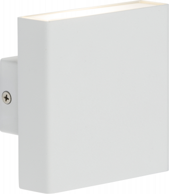 230V IP54 2x4W Up/Down LED Wall Light - White