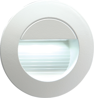 230V IP54 Recessed Round Indoor/Outdoor LED Guide/Stair/Wall Light White LED