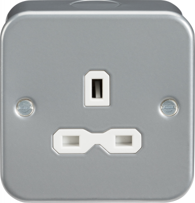 Metal Clad 13A 1G Unswitched Socket