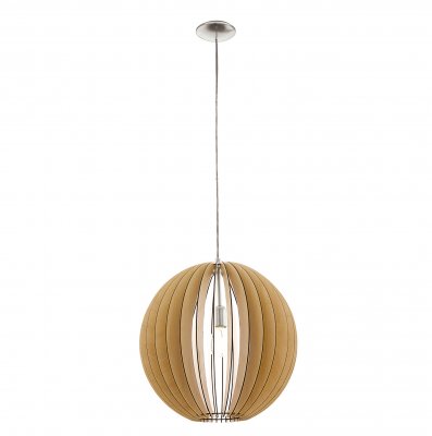 Pendant Light Steel Satin Nickel / Wood Maple - COSSANO