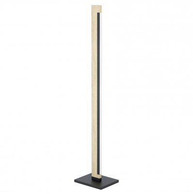 Floor Light Steel, Wood Black, Brown / Plastic White - CAMACHO