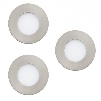 Recessed Light Steel Satin Nickel / Plastic White - FUEVA-Z