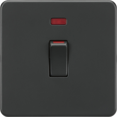 45A 1G DP switch with neon - anthracite