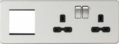 Screwless 6G Modular Faceplate (2G + 4G) - Matt White