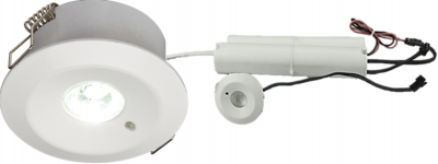 230V IP20 3W LED Emergency Downlight 6000K (maintained/non-maintained use)