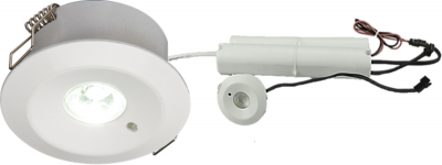 230V IP20 3W LED Emergency Downlight (maintained/non-maintained) 3000K