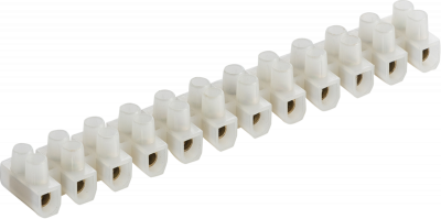 5A 12-Way Terminal Block (PA66) - Natural Colour