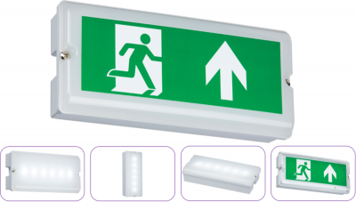 230V IP65 3W LED Emergency Bulkhead (maintained/ non-maintained)