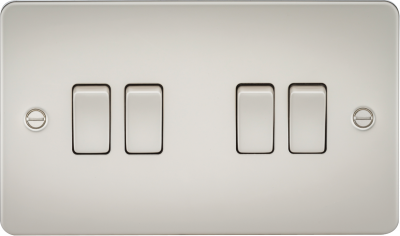 Flat Plate 10AX 4G 2-way switch - pearl