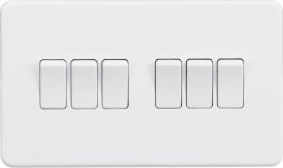 Screwless 10AX 6G 2-Way Switch - Matt White