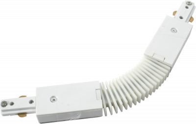 230V Single Circuit Track Flexible Connector - White