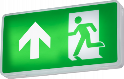 230V IP20 4W LED Emergency Exit Sign - Self-Test