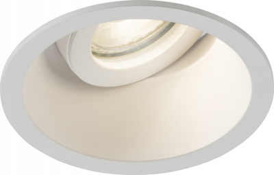 Dipa Single Tilt Round Anti-Glare Downlight White