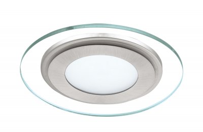 Recessed Light Steel, Plastic White, Satin Nickel / Plastic Clear, Satined - PINEDA 1