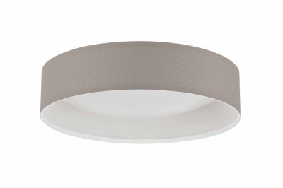 Ceiling Light Plastic, Steel White / Fabric Taupe - PASTERI