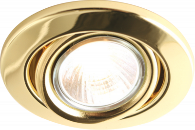 IP20 230V 50W max. GU10 Brass Recessed Tilt Downlight