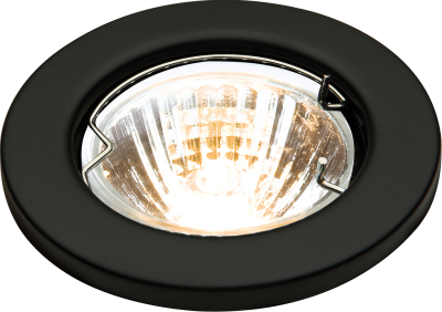 IP20 12V 50W max. L/V Matt Black Downlight with Bridge