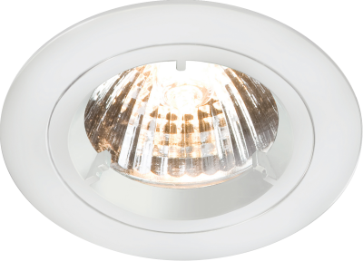 IP20 230V/ GU10 White Recessed Fixed Twist & Lock Downlight