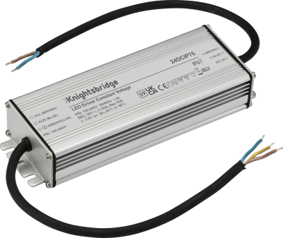 24V IP67 75W DC LED Driver - Constant Voltage