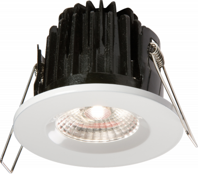 IP65 7W LED 4000K Cool White Downlight with White Round Bezel