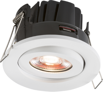 230V IP20 8W Fire-Rated Valknight Tilt LED Downlight 4000K