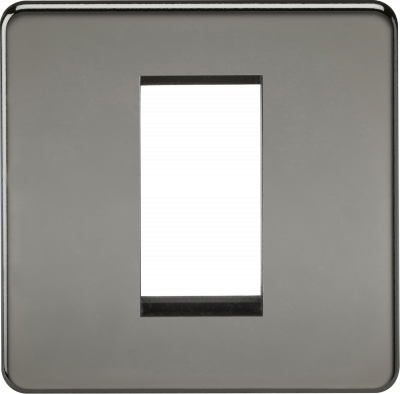 Screwless 1G Modular Faceplate - Black Nickel