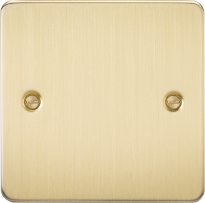 Flat Plate 1G blanking plate - brushed brass